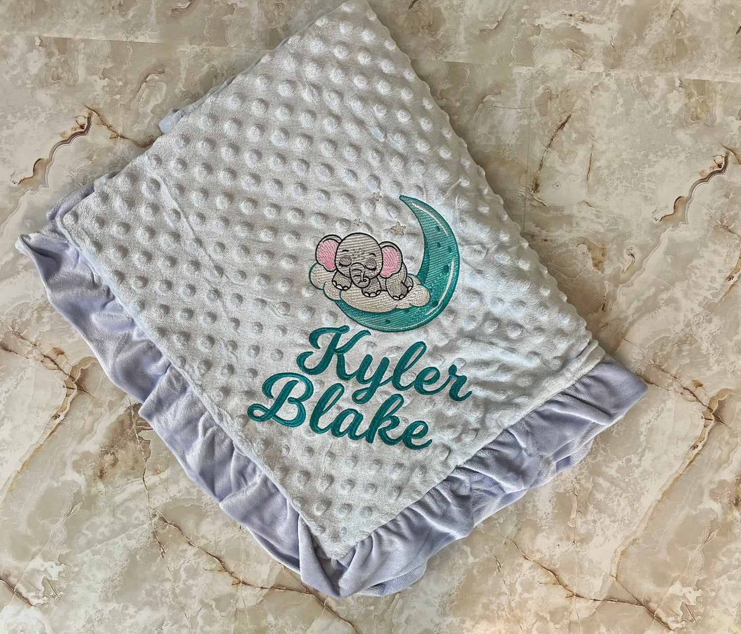 Personalized Embroidered baby blanket