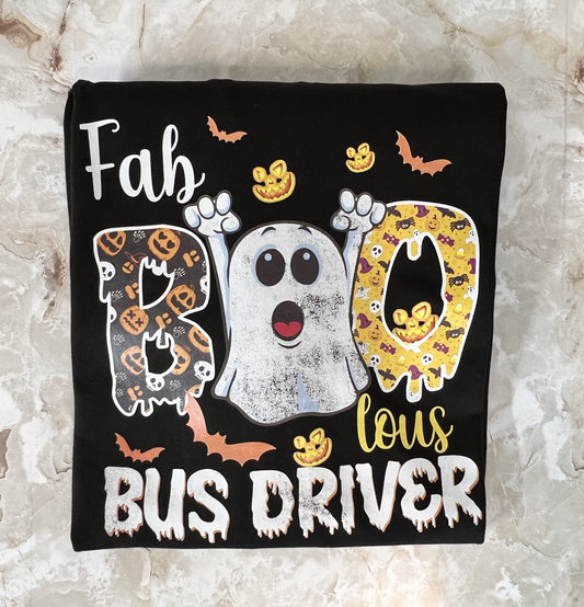 Halloween school bus driver. Fab-boo-lous Bus Driver.